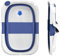 Baignoire Bebe, Baignoire Pliable Bébé Pour Nouveau-nés, Reducteur Baignoire Pour Bebe, Portable Ie Bain de Bébé, Économie D'espace-63 * 43 * 20 cm-bleu