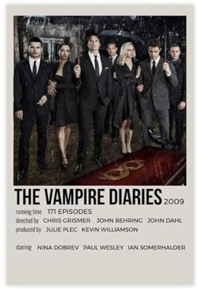 The Vampire Poster & Diaries 2009 Cover-Poster – Leinwand-Poster, Schlafzimmerdekoration, Landschaft, Büro, Raumdekoration, Geschenk, 20 x 30 cm