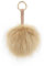 S.ROMZA Porte-clés à pompons en fausse fourrure artificielle - Porte-clés moelleux en peluche pour sac à main, sac à dos, portefeuille, pendentif pour femme (Kaki)