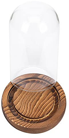 Ciieeo Vela de Campana de Vidrio de Material para Decoración del Hogar Elegante Accesorio de Cúpula para Velas