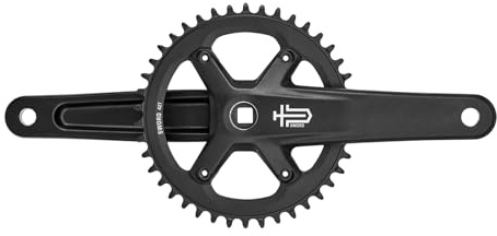 Microshift Sword Black 1x Crankset - 9/10-Speed, 42t, 110 Asym BCD, JIS Square Taper Spindle Interface, Black
