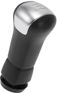 Motoforti 5 Speed Manual Gear Shifter Knob for Nissan Qashqai J10 Plastic | Black Silver Tone, 1 Pcs, Long-lasting, for Nissan X-trail, Front automotive gearbox stick shifter lever knob