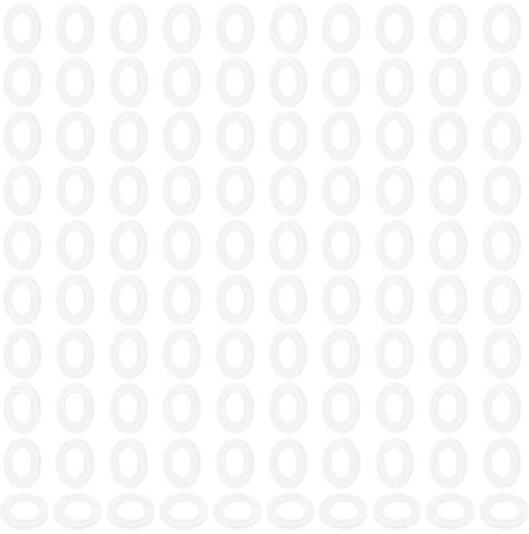 PATIKIL Rondelles plates en nylon M8, 120 pièces 8mm ID 14mm OD 1mm d'épaisseur Rondelles plates d'étanchéité en plastique Joint d'étanchéité de remplacement, blanc