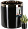 KOTARBAU® Blumenübertopf Schwarz & Gold Moon Höhe 13 cm ⌀ 13 cm Blumentopf Gross Keramik glasiert Übertöpfe für Zimmerpflanzen Plant Pot für Wohnzimmer