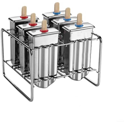 Máquina casera de polos de hielo con estante de acero inoxidable fácil de limpiar y reutilizar (6)