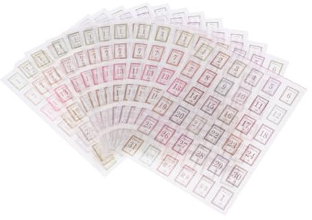 NAMOARLY 24 Pcs Planer Aufkleber Daily Kalendernummer Aufkleber Montiere Index Registerkarten Kleber Notizbücher Journal Labels Aufkleber Für Scrapbook Journal