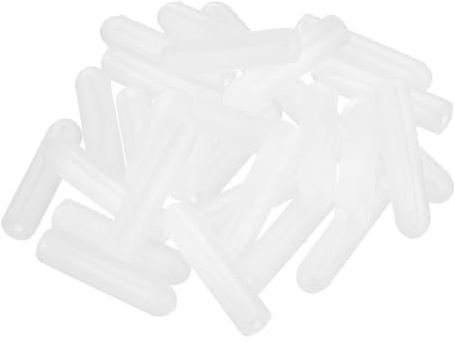 QUARKZMAN 88 Stück Silikon Endkappen, 1mm (1/32) ID 13mm (1/2) Höhe Runde Schutzkappen Flexible Gummipfropfen Abdeckkappen für Schrauben Metallstäbe Elektrokabeln Endkappe, Transparent
