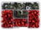 TYSMYXGS Bulloni E Viti per Moto per Ducati Monster 400 600 620 696 750 796 S2R Multistrada 1000 1100 1200 749 999 848 1098 1198 Carenatura Viti per Parabrezza Viti E Bulloni(Rosso)