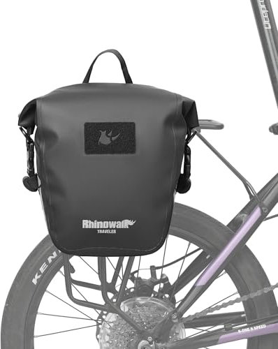Rhinowalk Fahrradtasche 6L wasserdichte Fahrradtasche Motortasche Rucksack Umhängetasche Laptop-Fahrradtasche Reisetasche Professionelles Fahrradzubehör-Schwarz (1PCS)