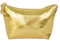PU Leder Kosmetiktasche mit Reißverschluss,Aufbewahrungstasche 18x14x6cm,Tragbare Tasche Multifunktions-Organizer,Schminktasche wasserdichte Handtasche für Reisen,Bad,Alltag Make up,Gold