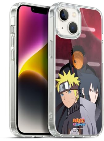 Head Case Designs Offizielle Naruto Shippuden Obito Naruto Sasuke Schluessel Kunst Gel Handyhülle Hülle [Militärischer Schutzgrad] Kompatibel mit Apple iPhone 14