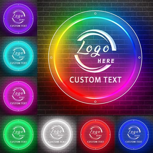 Personalized Company Logo Neon Sign,Custom Led Lights Up Sign for Wall Decor Company Sign Bedroom Living Room Party Christmas Decorations Night Light Birthday Gift for Company Boys Girls Teen Kids