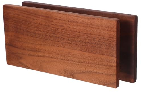 SOESFOUFU 2 Stück Walnuss Holzplatten Massivholz Zuschnitt Bastelholzplatten für DIY Möbel Projekte Fensterbank und Tischplatte mit Edler Maserung und Naturbelassener Oberfläche