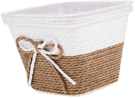 JOINPAYA Panier à Fleurs Résistant Tressé la Main en Corde de Papier Paniers Décoratifs Lot de 4 Rustiques et Modernes Plantes D'intérieur