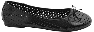 Yours - Faux Leather Cut Out Ballet Pumps in Wide E & Extra Wide Eee Fit - Women's
