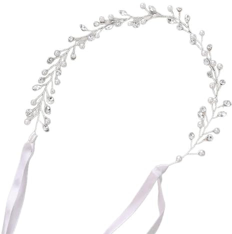 Crystal Decors Bridal Headwrap for Bride Wedding Ceremony Hair Vine Hairband for Weddings Receptions Bridal Hairband