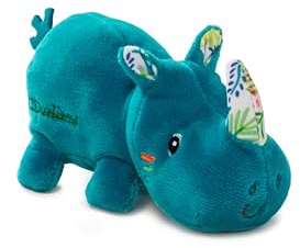 Lilliputiens - Mini-Figur Marius das Nashorn - Weiches, niedliches Stoffspielzeug für Kinder - Fördert Feinmotorik und Fantasie - Lehrreiches Sammlerstück für Kinder ab 2 Jahren - 83136