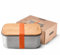 BLACK + BLUM Edelstahl Sandwichbox | Orange | 1,25 L Edelstahl Dose mit Deckel | Silikon-Trennwand & Silikonband | Bambusdeckel/Schneidebrett | Lunchbox Erwachsene BPA-frei | Bento Box Erwachsene