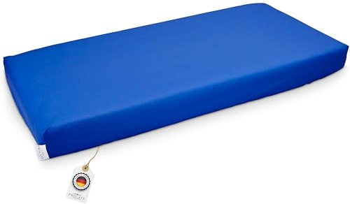 PROCAVE wasserdichtes Spannbettlaken in blau, atmungsaktiv und abwischbar, pflegeleichter Matratzenschoner, Made in Germany, in 140x200 cm