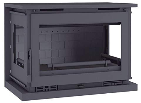 ESTUFA DE LEÑA INSERTABLE CON TURBINA FM MODELO IT-173 (INTERIOR FUNDICION, CRISTALES NORMALES)