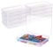 BENECREAT 10 Pack 13x8.5x2cm Klare rechteckige Kunststoff Aufbewahrungsbox Perlenaufbewahrungsbehälter mit Deckel für Karten, Clips und anderes Bastelzubehör