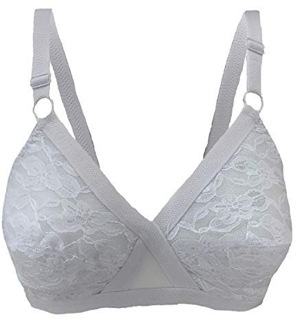 InsightClothing Cross Your Heart Bra Non Wired Full Coverage Cups Slightly Padded - White - 36DD