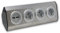 world-trading-net - 3-fach Steckdosenblock + USB, Edelstahl-Gehäuse, Anschlusskabel 15cm