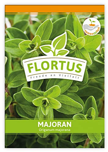 FLORTUS Majoran | Kräutersamen | Majoransamen | Samen zur Anzucht für Garten, Balkon, Küche & Fensterbank