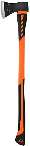 Chopping Axe, Hand Axe, Camp Hatchet for Splitting Kindling and Chopping Branches, Wood Chopping Axe 5.5 lb with 36-in Fiberglass Handle