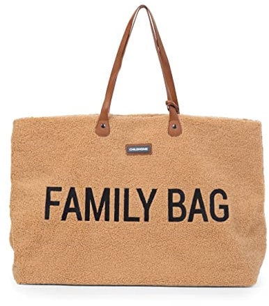 Childhome, Family Bag, Wickeltasche, Reisetasche/Wochenendtasche, Großes Fassungsvermögen, inkl. abnehmbarer Tasche, Teddy Beige