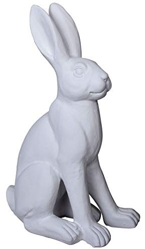 Hasenfigur Weiss Osterhase Hase Ostern Gartenfigur Gartenskulptur Fiberglas 60cm yac047 Palazzo Exklusiv