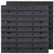 Kistenberg 2er Set Wandregal für Stapelboxen Sichtlagerkästen Sichtlagerboxen Sortimentskasten Werkzeugwand Wandplatte Wandregal (erweiterbar, Kunststoff, Schwarz, 386 x 18 x 390 mm)