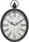 Menterry Horloge Murale rétro Ovale, Design Antique démodé, Style Vintage Rustique, Horloge Murale silencieuse fonctionnant à Piles pour Maison de Ferme, Cuisine, Bureau (Noir)