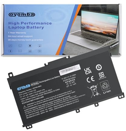 OYOMBA L11119-855 HT03XL Laptop Akku für HP Pavilion 14-CE 14-CF 14-CK 14-cm 14-DH 14-DK 14-DF 14-MA 14Q-CS 14Q-CY 15-CS 15-DQ 15-DA - DB 15-CW 17-by 17-CA 240 245 250 255 G7 340 348 G5 L11421-2C2