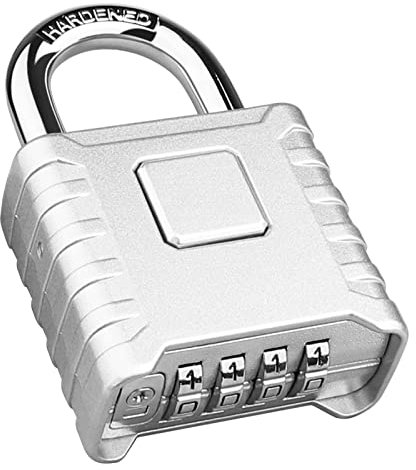 Diyife Heavy Duty Combination Padlocks Outdoor, [Weatherproof] 52mm Large 4 Digit Code Padlock with 8mm Thick 304 Stainless Steel Shackle for Garage, Home, School, Gate, Shed, Fence, Warehouse