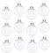 RANRAO Lot de 12 boules de Noël en verre irisé transparent