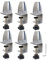 Jhanw Panel Support Clips for 1/8 to 1 Thick Panel, Adjustable Desk Divider Clips, Aluminum Desk Partition Clamp, Acrylic Plexiglass Partition Clips Gray, Desk Privacy Panel Clamps 6 Pack
