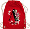 Turnbeutel Rucksack - Buchstabe anpassbar mit Name I Geschenk Initialen - Unisize - Rot - jga beutel blumen stoffbeutel schule personalisierte buchstaben a turnsack kita tasche
