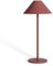 LEDKIA LIGHTING - Lámpara de Mesa LED Portátil | Batería USB Recargable | Diseño Prisma Moderno | Luz Regulable 3W 240lm | Uso Exterior e Interior, Terracota, Metal