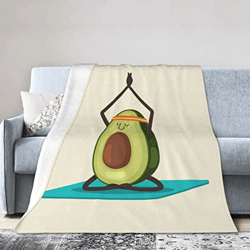 Niedliche Yoga-Decke, 152,4 x 127,7 cm, super weich, langlebig, leicht und warm, 4