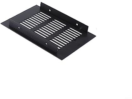 100Mm Vent Cover, 7 Sizes Ventilation Grilles Black Square Aluminum Alloy Black Vent Cover For Kitchen Fridge Louvred Wall Cupboard Cabinet Wardrobe Ventilation