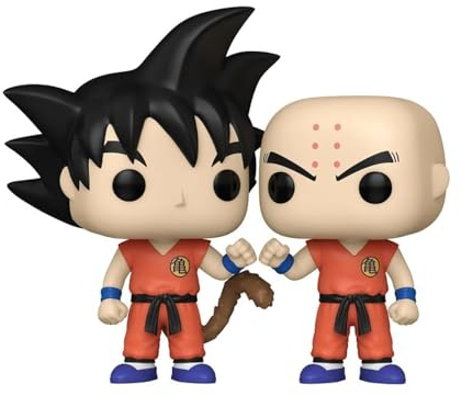 Funko Pop! Animation: Dragon Ball – Goku und Krillin 2 Stück (Exc), Sammelfigur aus Vinyl – 73809
