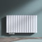 Sogood Radiateur de Salle de Bains Chauffage Central 60x108cm Radiateur à Eau Chaude Panneau Double Couches Horizontal Blanc 1189W
