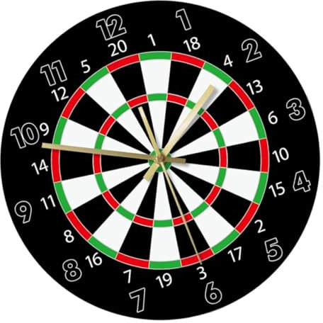 MAGICLULU Dart Muster Stumm Wanduhr Dekorative Wand Uhr Für Wohnzimmer Büro Schlafzimmer Moderne Kunst Atmosphäre Leicht