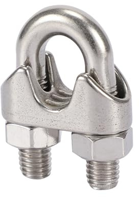 10 stück Edelstahl Klemme, Bügelklemmen M10, Edelstahl Bügelseilklemme, U-Bolzen, Drahtseilklemme, Edelstahl Bügeform, Seilklemme Klemme für Drahtseil, StahlKabel