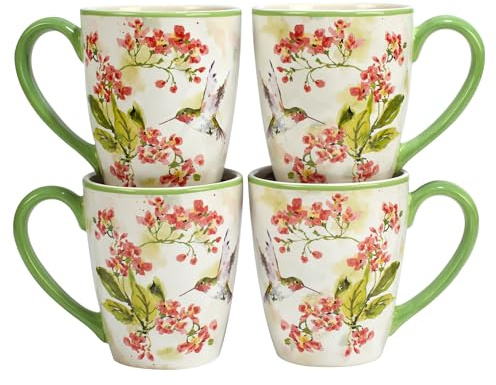 Certified International Kolibri-Tassen, 400 ml, verschiedene Designs, mehrfarbig