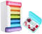 Medikamentenbox Groß Pillenbox Tragbare Pillendose Tablettendose 7 Tage 6 Fächer, Tablettenbox Tabletten Organizer 7 Tage Morgens Mittags Abends, Pill Organizer Große Fächer Pill Box