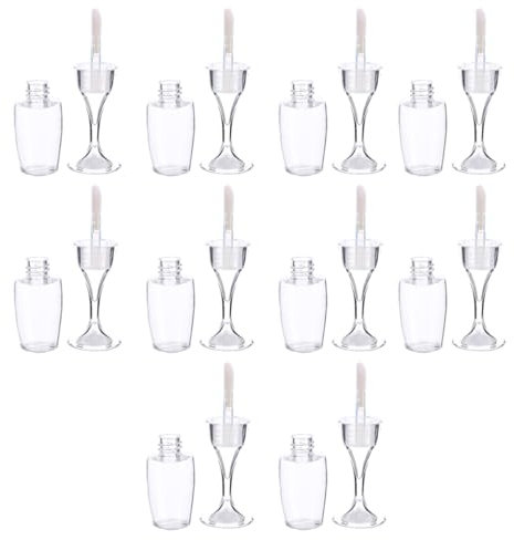 Didiseaon 10 Pièces Flacons en verre de vin brillant à lèvres mini flacon voyage flacon de voyage verres à vin bouteilles bouteille de rouge à lèvres contenant de rouge à lèvres petit Fiole