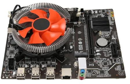 X79 Motherboard Set, DDR3 8G E5 2420 CPU 6 Cores 12 Threads PCB Motherboard CPU Combo, with Fan Dual Indicator Light, for PC