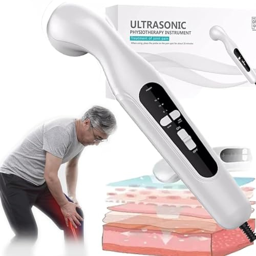 YZHYYDS Ultrasonic Therapy Machine, Home Portable Pain Relief Device, Ultrasound Physiotherapy Equipment with 3 Gears Intensity and (5-15min) Timer Adjust, for Knees Shoulders Lumbar Arms Neck